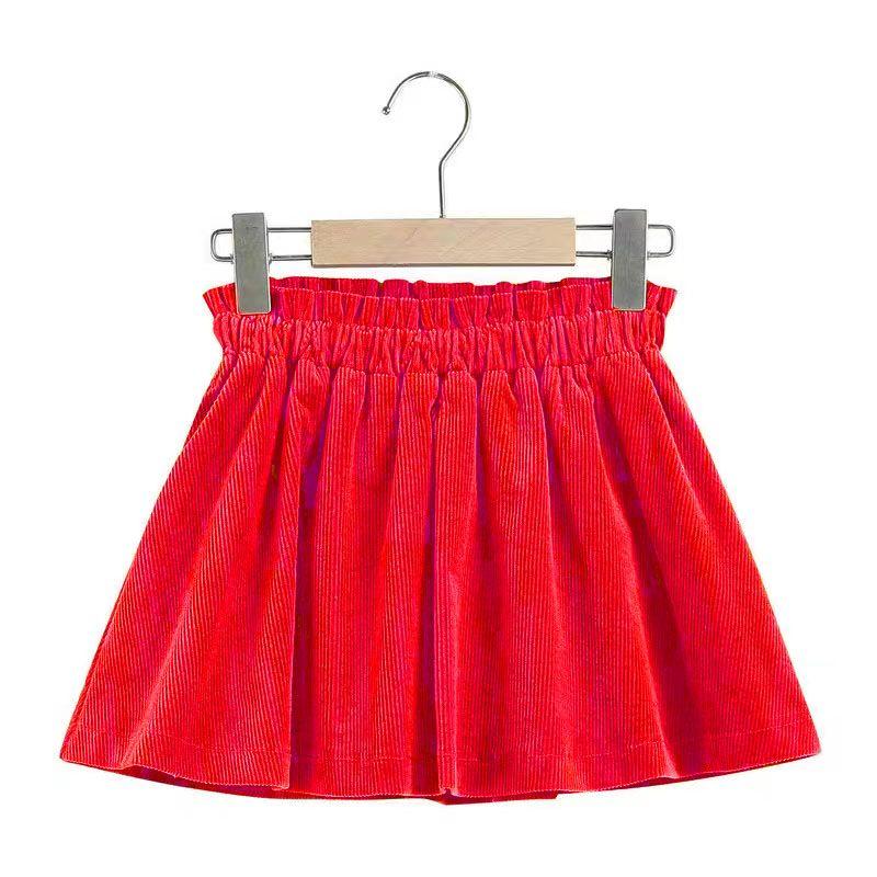 Новая детская полуюбка вельветовая полуюбка для девочек повседневная групповая полуюбка универсальная юбка юбка принцессы для девочек