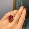 Ювелирное кольцо Цвет Сокровище Популярный Темперамент Ювелирные изделия Ретро Кольцо Главный Камень 10 * 12
