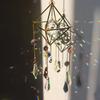 Crystal Wind Chime Moon Sun Catcher Windchimes Crystal Hanging Prism Rainbow Maker Sun Light Catcher Pendant Home Garden Decor