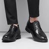 New Men Lace Up Dress Shoes Increase 8cm Cow Leather Breathable Invisible Heightening Shoes Business Casual Soft Men Derby Shoes