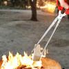 Захват для дров с длинной ручкой, гранулированная лопата для угля, когтец для костра, захват для бревен для приготовления пищи, кухни, барбекю, для дома, пиццы, пляжа, подачи