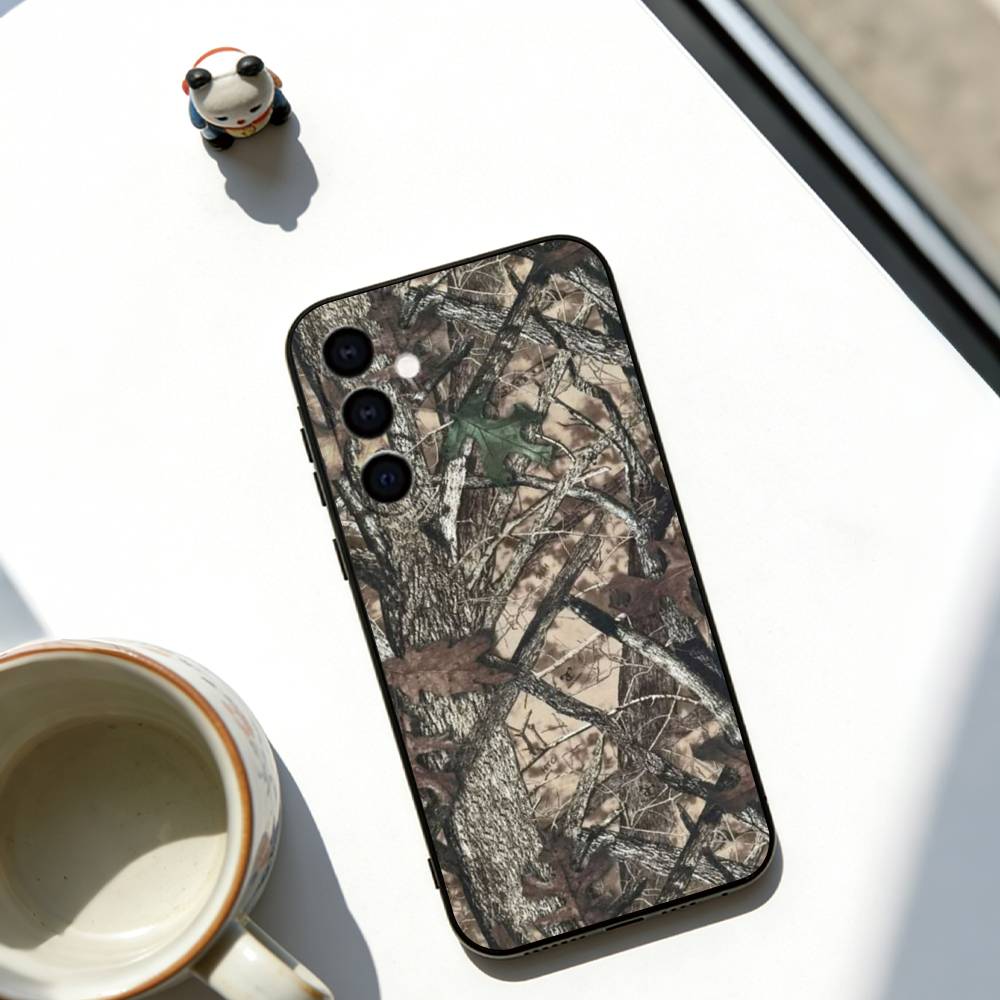 Forest Camouflage Pattern Phone Case For Samsung Galaxy A73,A72,A71,A70,A53,A52,A51,Others Soft Black Cover