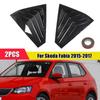 Для Skoda Fabia 2015-2020 Автомобильные задние жалюзи Боковая накладка-жалюзи Наклейка Вентиляционная накладка ABS Карбоновое волокно Черный Аксессуары