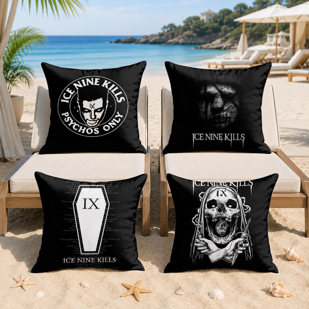 IIceNine KKills Band Cushion Cover Silky Short Plush Invisible Zipper Dustproof Sofa Pillow Case For Home Decor