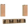 Wall Mounted TV Cabinet Set 5 pcs Artisan Oak Wood Based Material