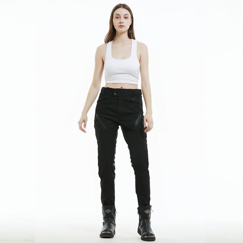 Womens Motorcycle Riding Pants High-Waist Stretch Breathable Windproof Crash Protection Outdoor Biking