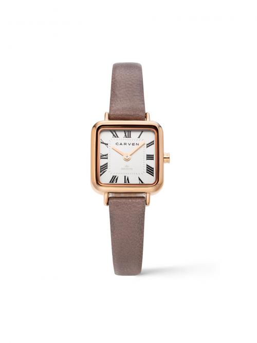 [Часы CARVEN] Женские кожаные часы CARVEN CV618-RWH/R.BE