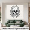 Happy Birthday Backdrop Skull Floral Polyester Party Wall Decor