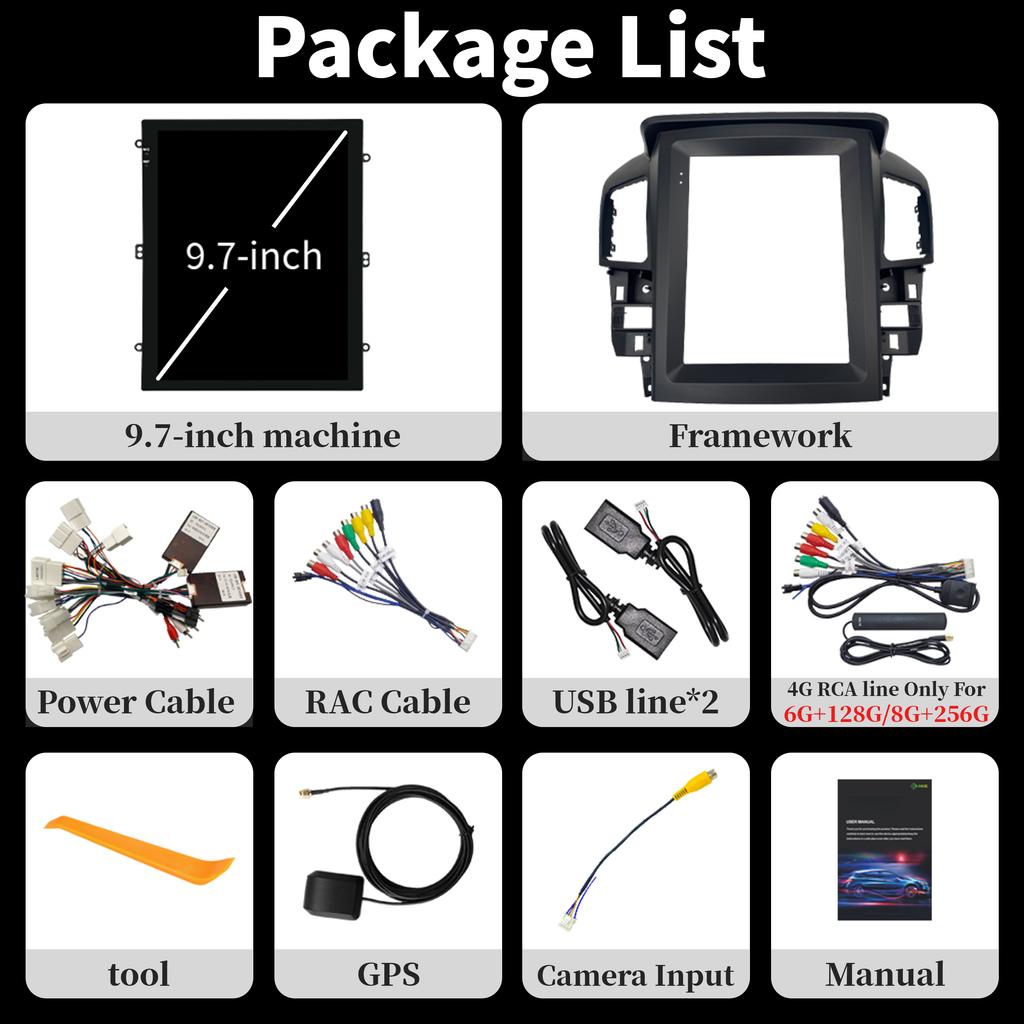 9,7" Для Lexus RX300 1998-2001 Для Toyota Harrier 1998 Android 14 Автомобильный Радио Мультимедиа Видео Плеер Навигация 4G GPS Без DVD