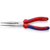 KNIPEX Long Nose Combination Pliers with Tether (BK) 2615-200TBK Silver/Black/Red, 200mm