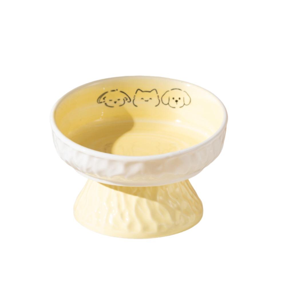 Ceramic Elevated Cat Bowl Anti-Vomiting Raised Pet Feeder Pet Food Water Bowl Pet Supplies