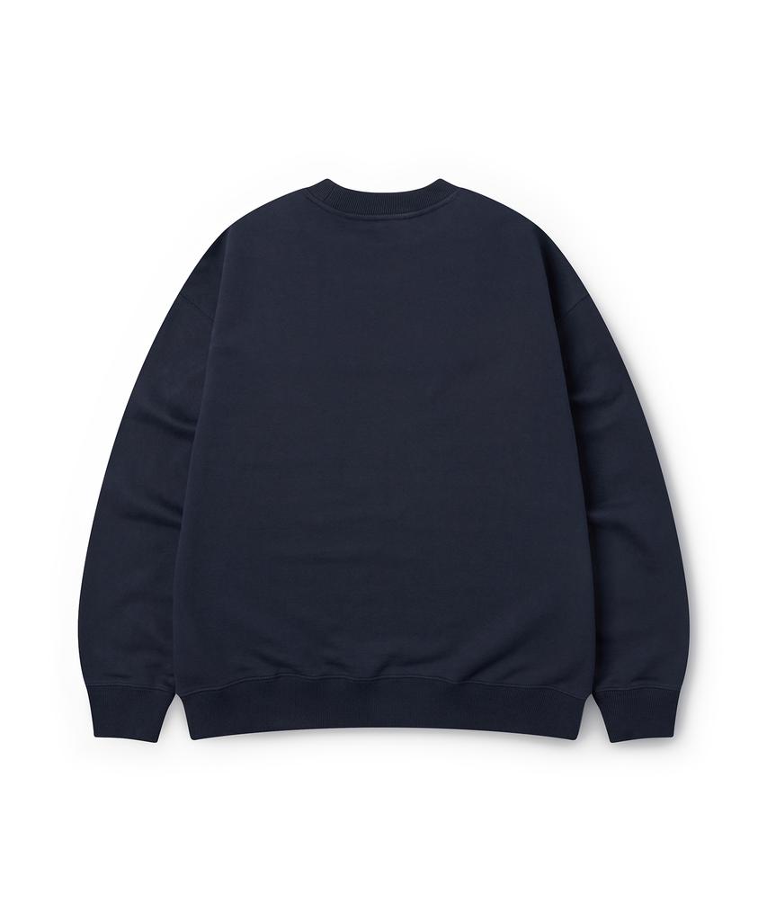 CAMEL WORK Small Logo Sweatshirt (Navy)