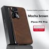 Роскошный чехол для телефона из искусственной кожи для Xiaomi Poco F5 Pro Magsafe Магнитное металлическое кольцо Защита объектива Противоударный чехол для Poco F4 F3