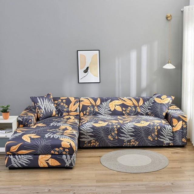 Elastic Sofa Covers for Living Room Stretch Slipcovers Sectional Couch Cover L Shape Corner Armchair Cover 1 /2 /3 /4 Seater 1pc