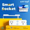 Умная розетка Tuya с удлинителем, встроенная полка, настенный адаптер, беспроводной таймер голосового управления для Google Home Alexa