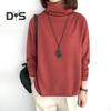 Women Top Stylish Pile Collar Solid Color T Shirts Soft Comfortable Long Sleeve Pullover for Autumn Winter
