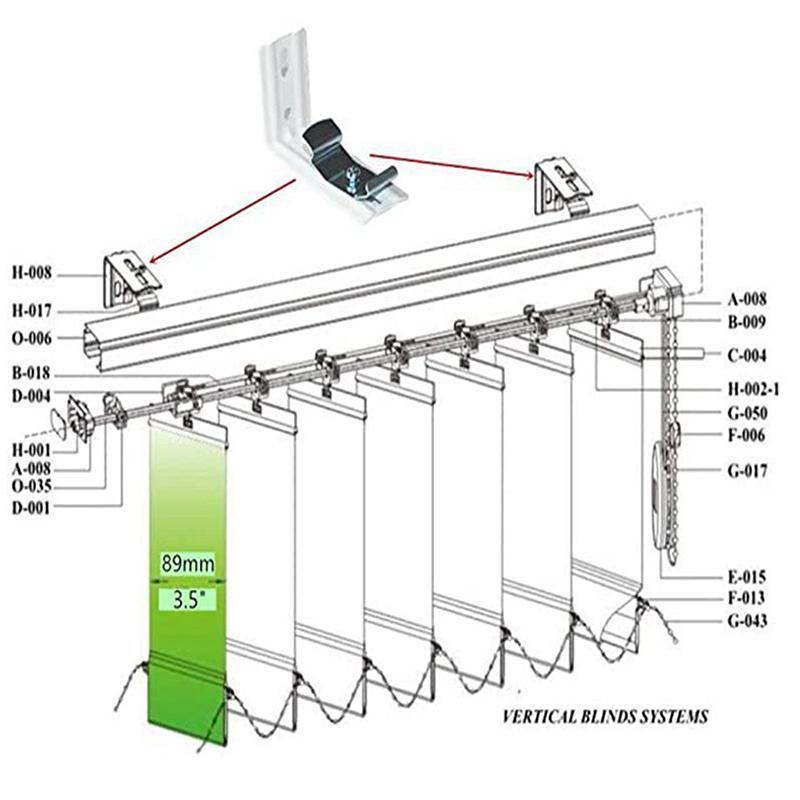 1/2 шт. 3-дюймовые металлические крепежные клипсы для вертикальных жалюзи, держатели для крепления рулонных штор и занавесок