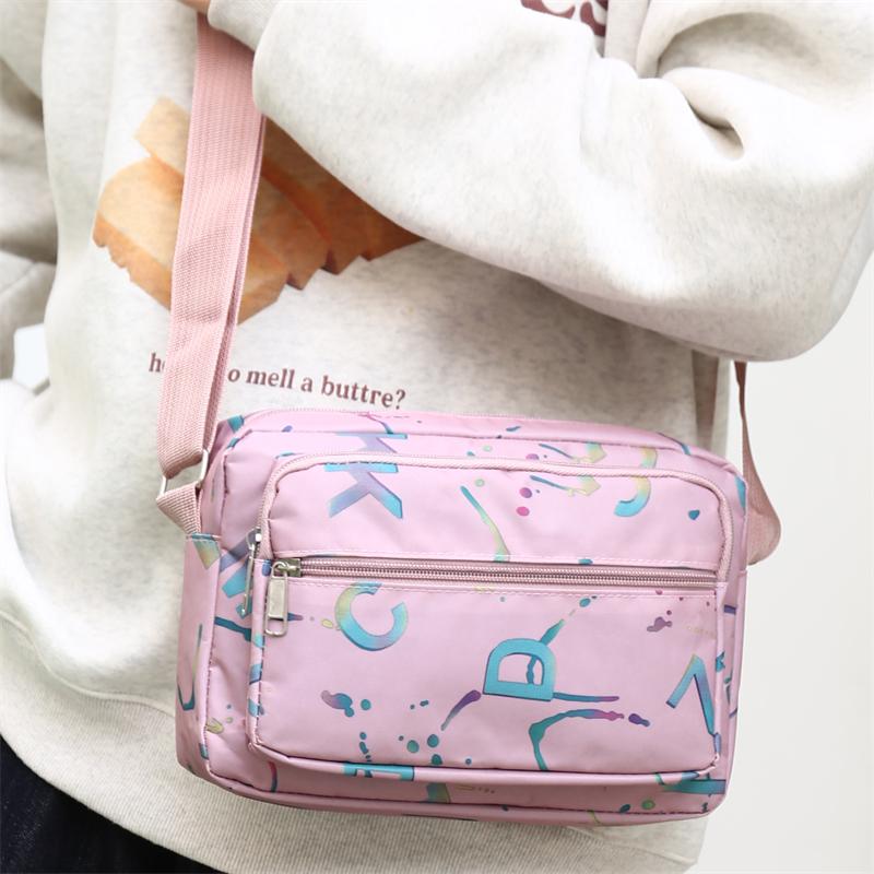 Новая нейлоновая женская сумка-мессенджер на одно плечо с диагональной вязкой, большая вместимость, сумки через плечо, сумка для телефона