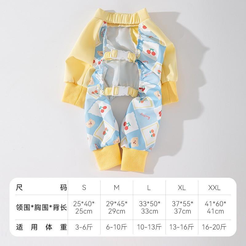 Full Coverage Dog Raincoat With Leg Sleeves Waterproof Windproof Warm Pet Outfit Small To Medium Dogs