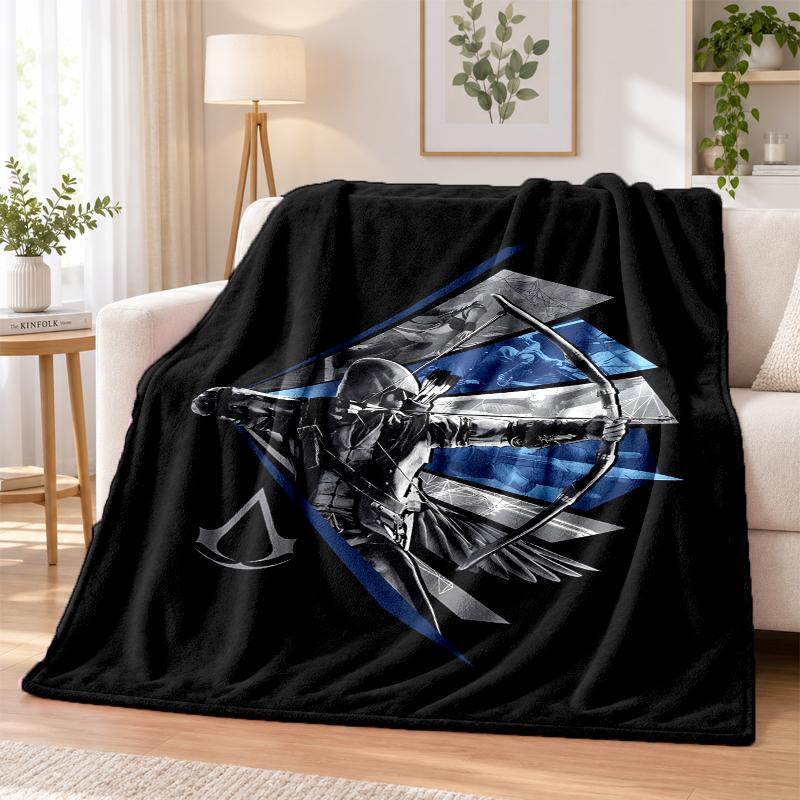Assassins Creed Flannel Throw Blanket Soft Warm Cozy For Sofa Bed Indoor Home Bedroom Use