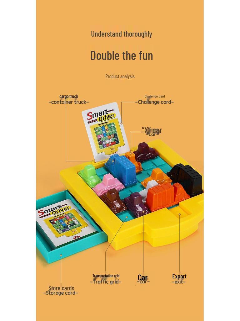 Kids' Clever Driver Chess Game: Huarong Road Car Puzzle for Early Education & Interactive Learning