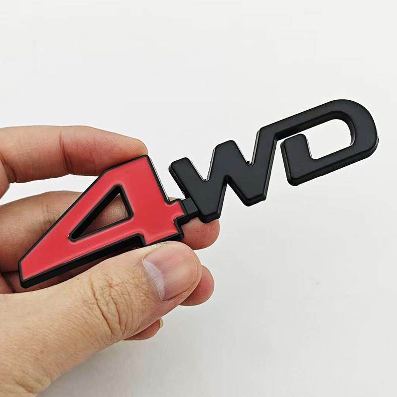 3D Металлические Буквы для Автомобиля Логотип 4WD Эмблема Наклейка на Задний Багажник Автомобиля Наклейки на Крыло Значок 4WD Автоаксессуары