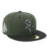 Кепка Newera 59FIFTY 70907338 NER36C0781 MLB Chicago White Sox CWS Dark Seaweed Green 8 НАШИВКА СБОКУ ПОД КОЗЫРЬКОМ ONSPOTZ Изготовленная на заказ кепка Gokyu Fifty