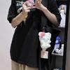 Плюшевая кукла-кошка Hello Kitty в форме сердца, подвеска-брелок для рюкзака, украшение