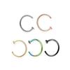 Пирсинг-украшение для носа из нержавеющей стали с гальваническим покрытием в форме буквы C, европейский и американский стиль.