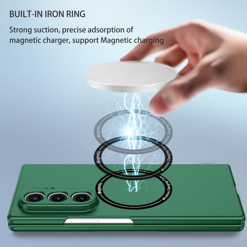Ultra Thin Magnetic Phone Case Galaxy Z Fold8 Flip8 7 6 Slim PC Hard Shell With Built-in Magnet Ring