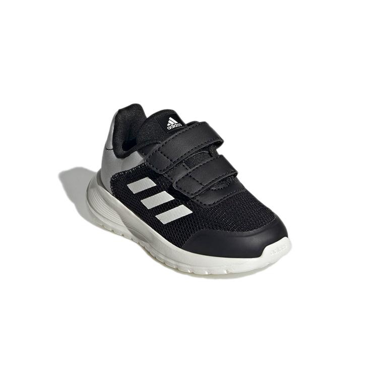 adidas Ткань износостойкая износостойкая низкие детские туфли Черный Серый Малыш GZ5856