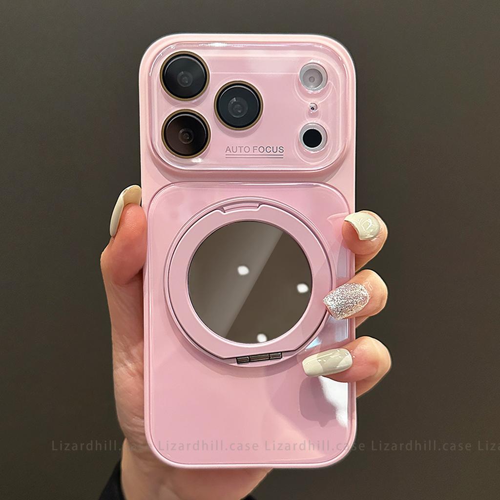 Применимо к чехлу для мобильного телефона iPhone17Pro ледяное стекло зеркало магнитный держатель-подставка Apple 16 противоударный чехол с большим окном