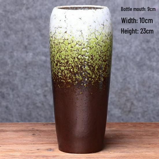 Европейская минималистичная керамическая напольная ваза для гостиной - Икебана и сухоцветы