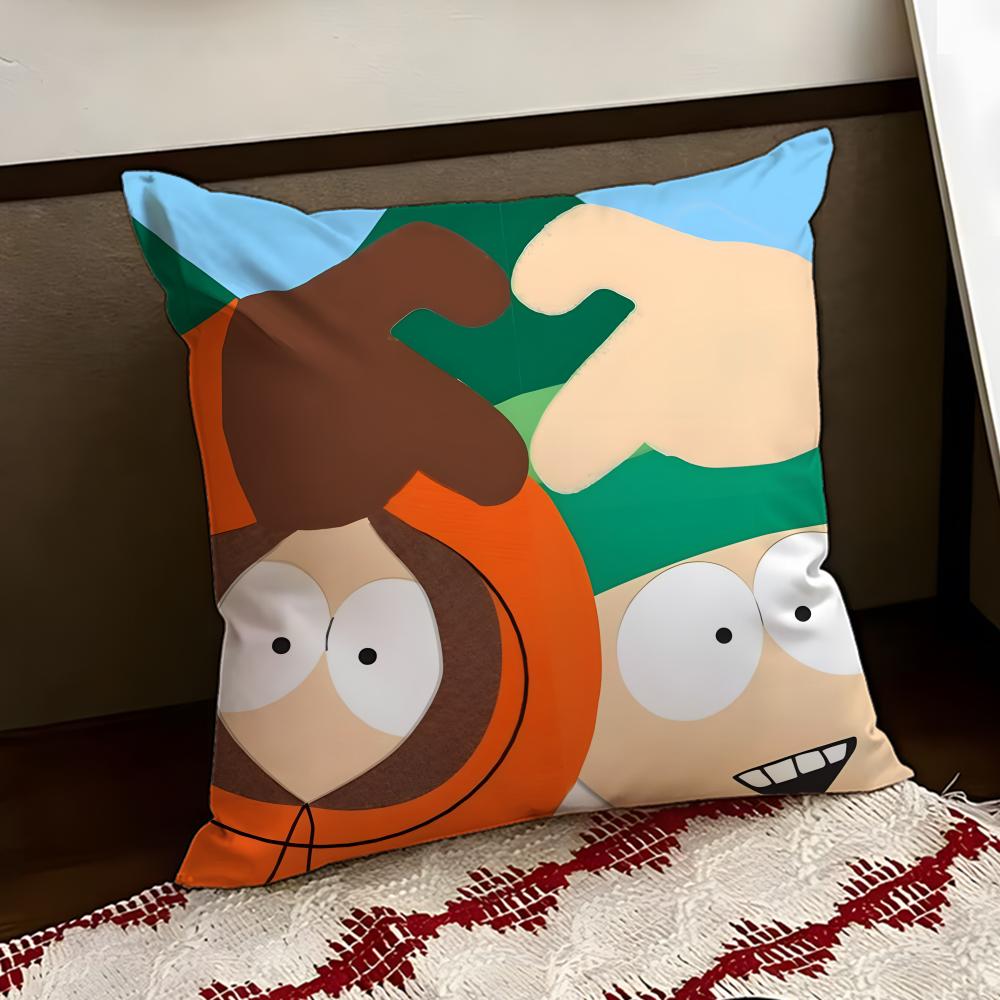 Cartoon Anime SSouth PPark Cushion Cover Reversible Soft Durable Pillow Cover Home Car MultiScene Use for Daily Comfort