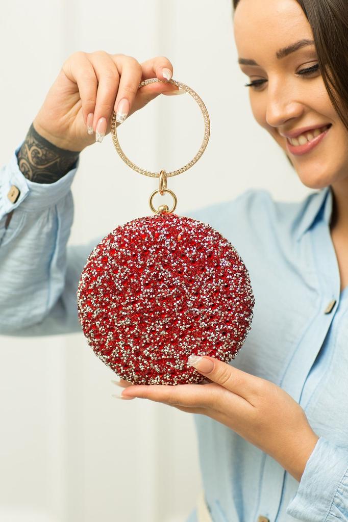 Women's Stylish and Useful Evening Dress Bag Platinum Stone Bracelet Evening Bag