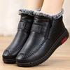 Women's Large Size Thickened Winter Warm Fur One Snow Boots Thickened Lined Ankle Boots Non-slip Hiking Sports Martin Boots