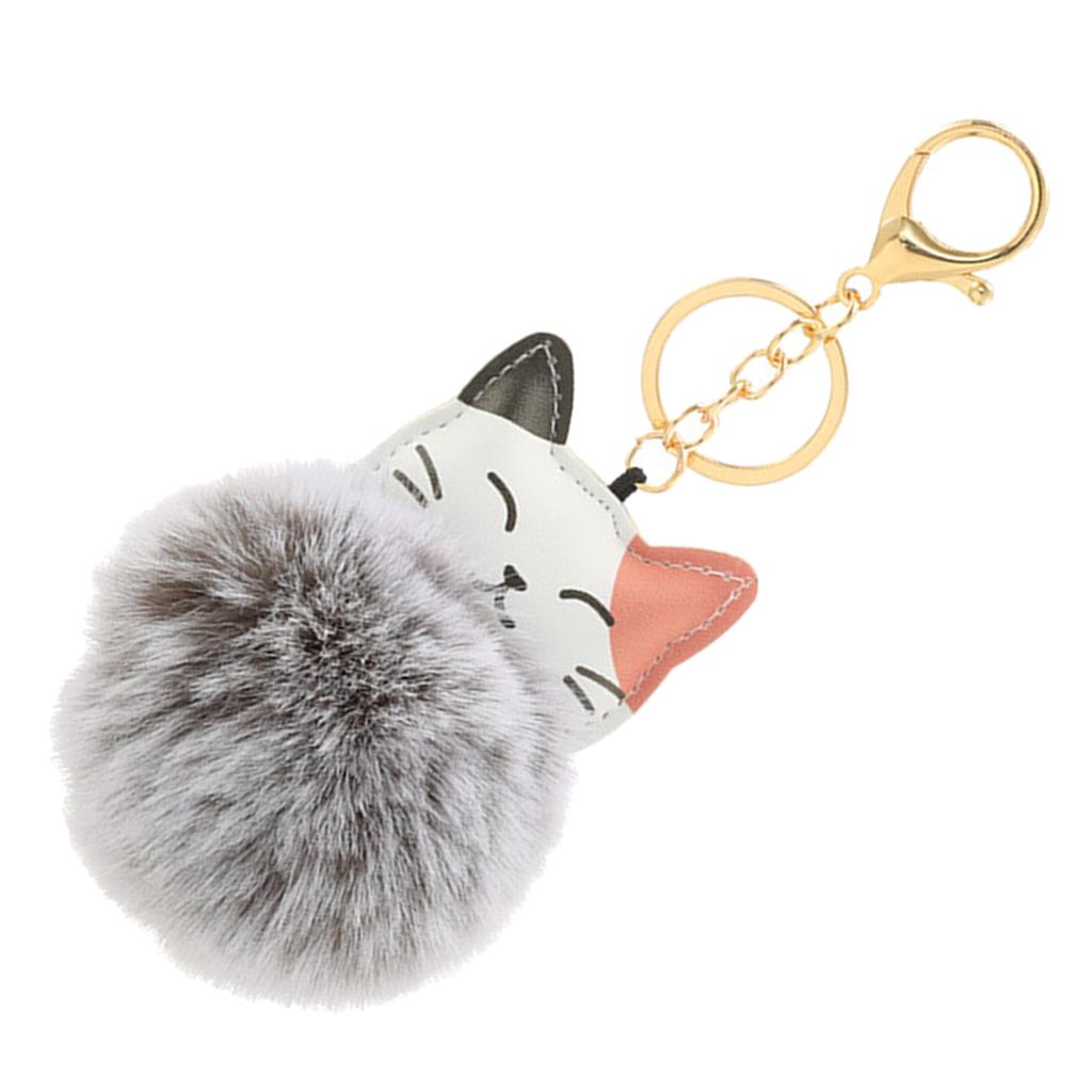 Стильный и милый брелок в форме кошки, изысканный кулон в виде комка шерсти, брелок, стильный брелок, украшение для ключей