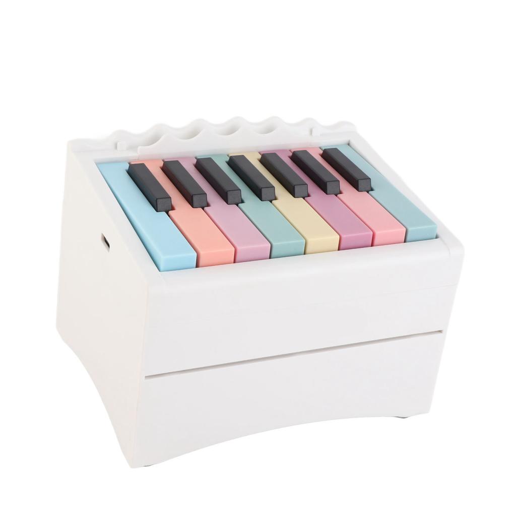 Piano Calendar USB Rechargeable Playable Piano 52 Weekly Calendar Cards with Sheet Music White