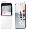 Tempered Glass - PHONILLICO - Samsung Galaxy Z FLIP 7 FE - Screen Protector - Camera Protector - 4-piece Pack
