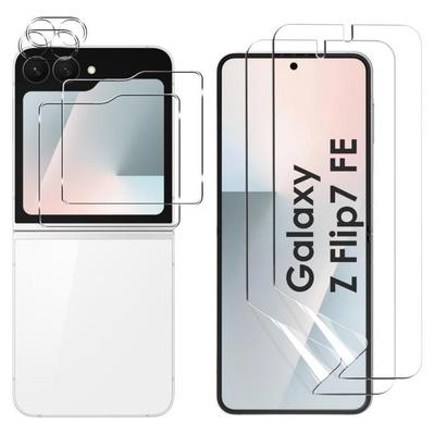 Закаленное Стекло - PHONILLICO - Samsung Galaxy Z FLIP 7 FE - Защита Экрана - Защита Камеры - Комплект 4 шт