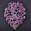 Luxury Full Crystal Exaggerated Broocch Badges For Women Men Elegant Rhinestone Waterdrop Pin  Lady Clothing Coat Corsages