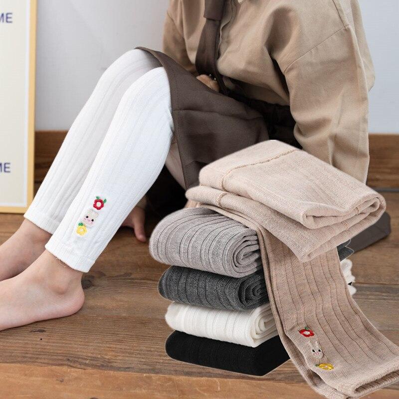 Эластичные леггинсы для девочек, детские леггинсы с буквами, одежда для девочек, штаны, мягкие вязаные штаны для малышей, брюки