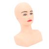 Женская лысая голова манекена из ПВХ, многоразовая косметологическая голова куклы для макияжа лица для практики