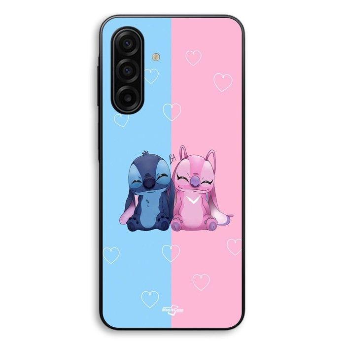Coque Pour Samsung Galaxy A37 Stitch Angel mignon bleu rose Maniacase