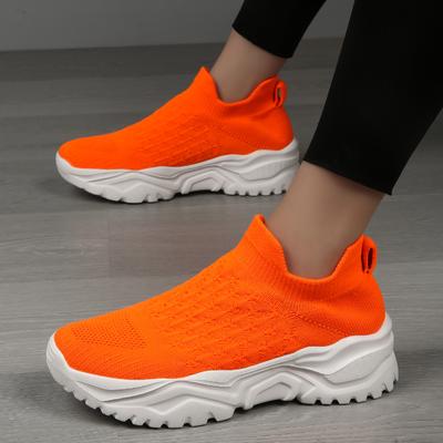 Европейская и американская женская спортивная обувь 2024 Новые сетчатые носки Обувь Универсальная Обувь на одной ноге Ленивая Вулканизированная обувь Zapatos De Mujer