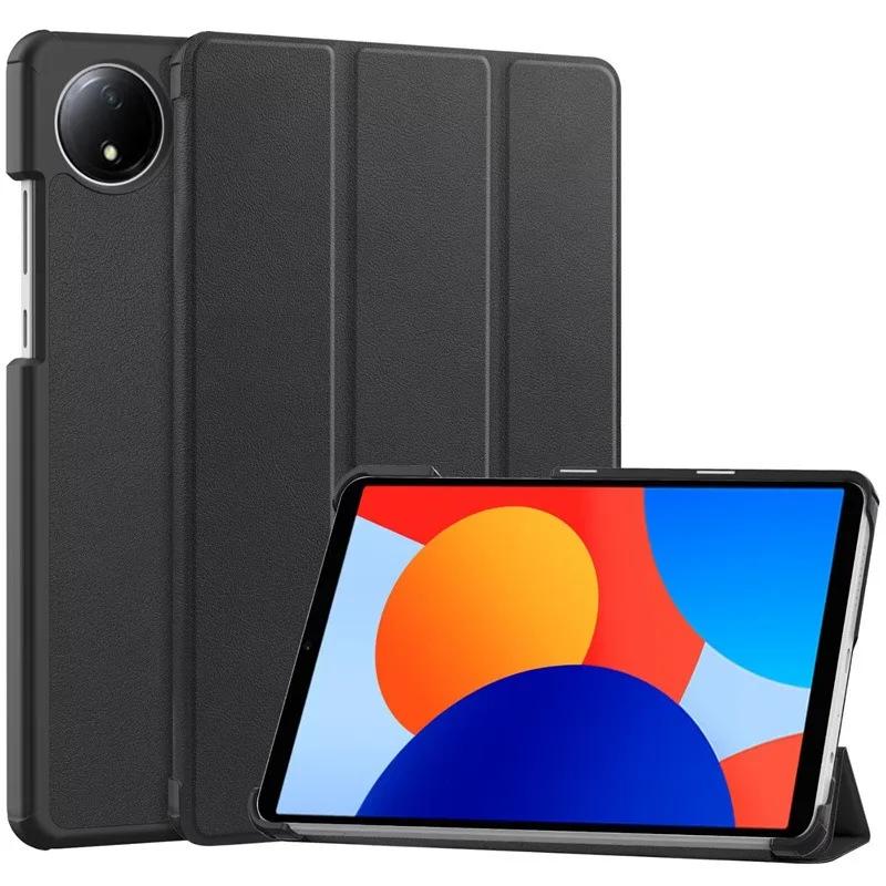 Чехол для Xiaomi Redmi Pad SE 8.7 2024, новый чехол-подставка из искусственной кожи с тремя складками, чехол-подставка для планшета, чехол для redmi pad se 8.7 дюймов, умный чехол