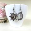 New Silver Color Sun And Moon Necklaces Chain Pair Of Celestial Best Friends Gift For Friend Long Necklaces Pendants Men Women