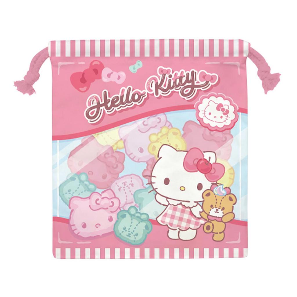K Company Сумка-мешок Hello Kitty, Сладкие закуски, CKC19-KTS, В20,5 x Ш18 см