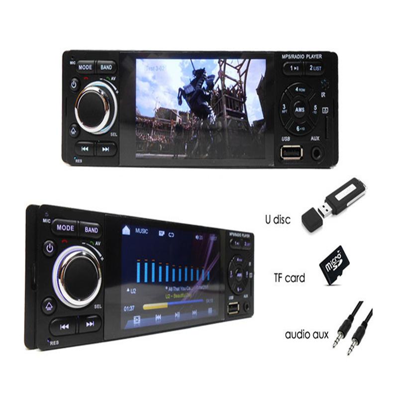 4.1" Емкостный сенсорный экран Автомагнитола Аудио Bluetooth Авторадио Стерео MP5 MP4 USB MP3 1 DIN В приборную панель