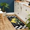 Luxury Creative Lemon Pattern Kitchen Mat Soft Thickened Kitchen Floor Mat Waterproof Non-slip Oil-proof Floor Mat Runner Rug